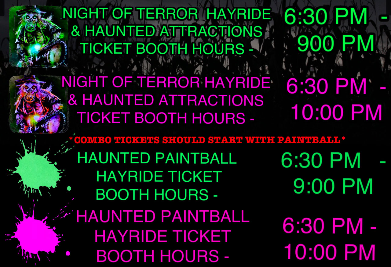 Night of Terror Hours